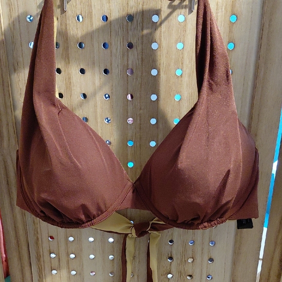 Elegant Brown Bikini Top - Picture 2 of 4